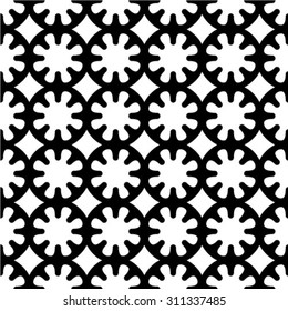 Black and white geometric seamless pattern in modern stylish. Abstract background. Vector seamless pattern.