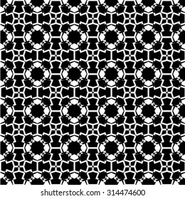 Black and white geometric seamless pattern in modern stylish. Abstract background. Vector seamless pattern.