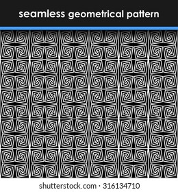 Black and white geometric seamless pattern
