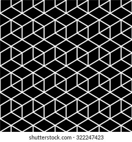 Black and white geometric seamless pattern in modern stylish. Abstract background. Vector seamless pattern.