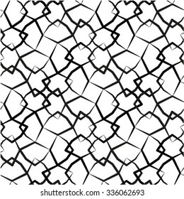Black and white geometric seamless pattern with triangle, abstract background, vector.