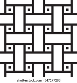 Black and white geometric seamless pattern. Simple regular background. Vector illustration 