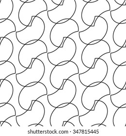 Black and white geometric seamless pattern in modern stylish. Abstract background. Vector seamless pattern.