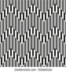 Black and white geometric seamless pattern, abstract background, vector