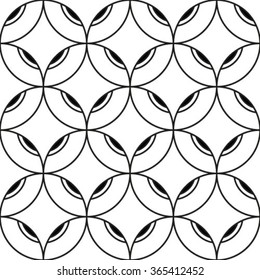 Black and white geometric seamless pattern in modern stylish. Abstract background. Vector seamless pattern.