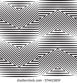 Black and white geometric seamless pattern. Simple regular background. Vector illustration