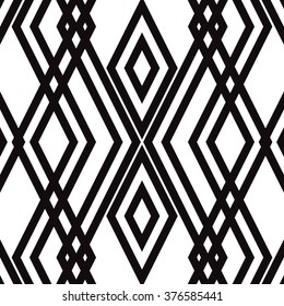 Black and white geometric seamless pattern. Simple regular background. Vector illustration
