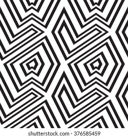 Black and white geometric seamless pattern. Simple regular background. Vector illustration