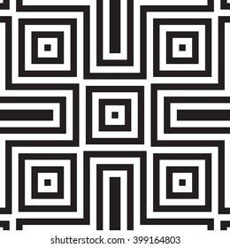 Black and white geometric seamless pattern. Simple regular background. Vector illustration