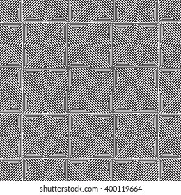 Black and white geometric seamless pattern. Simple regular background. Vector illustration