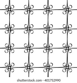 Black and white geometric seamless pattern. Abstract background. Vector seamless pattern.