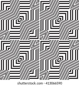 Black and white geometric seamless pattern. Simple regular background. Vector illustration 