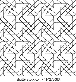 Black and white geometric seamless pattern in modern stylish. Abstract background. Vector seamless pattern.