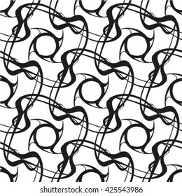 Black and white geometric seamless pattern in modern stylish. Abstract background. Vector seamless pattern.