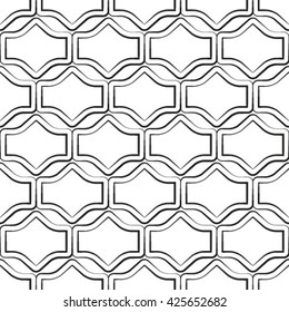 Black and white geometric seamless pattern in modern stylish. Abstract background. Vector seamless pattern.