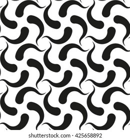 Black and white geometric seamless pattern in modern stylish. Abstract background. Vector seamless pattern.