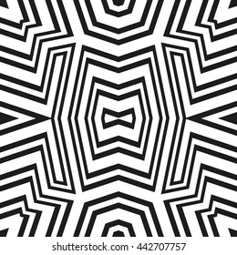 Black and white geometric seamless pattern. Simple regular background. Vector illustration