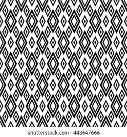 Black and white geometric seamless pattern. Abstract background. Vector seamless  texture.