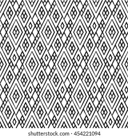 Black and white geometric seamless pattern.