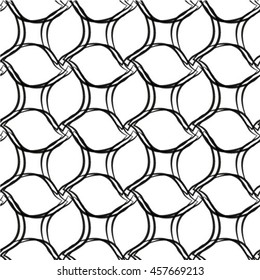 Black and white geometric seamless pattern in modern stylish. Abstract background. Vector seamless pattern.