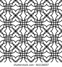 Black and white geometric seamless pattern in modern stylish. Abstract background. Vector seamless pattern.