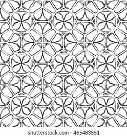Black and white geometric seamless pattern in modern style. Abstract background. Vector seamless pattern.