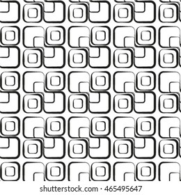 Black and white geometric seamless pattern in modern stylish. Abstract background. Vector seamless pattern.