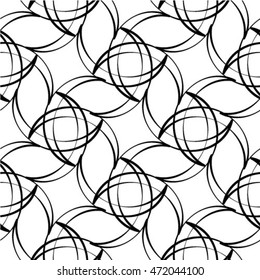 Black and white geometric seamless pattern. Abstract background. Vector seamless pattern.