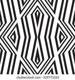 Black and white geometric seamless pattern. Simple regular background. Vector illustration