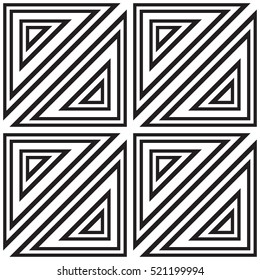 Black and white geometric seamless pattern. Simple regular background. Vector illustration