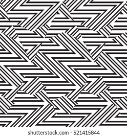 Black and white geometric seamless pattern. Simple regular background. Vector illustration