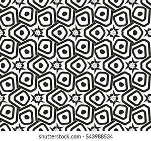 Black and white geometric seamless pattern. Simple regular background.