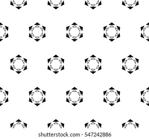 Black and white geometric seamless pattern. Simple regular background.