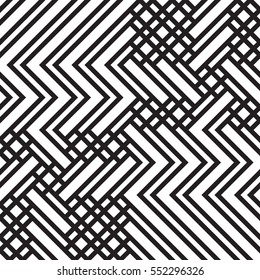 Black and white geometric seamless pattern. Simple regular background. Vector illustration