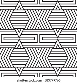 Black and white geometric seamless pattern. Simple regular background. Vector illustration