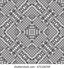 Black and white geometric seamless pattern. Simple regular background. Vector illustration