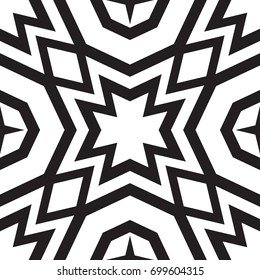 Black and white geometric seamless pattern. Simple regular background. Vector illustration