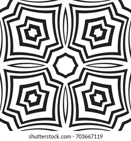 Black and white geometric seamless pattern. Simple regular background. Vector illustration