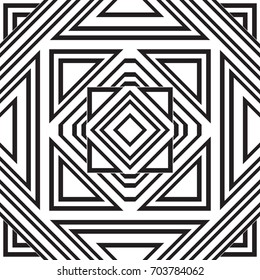 Black and white geometric seamless pattern. Simple regular background. Vector illustration