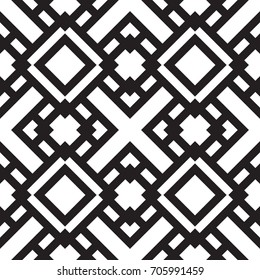 Black and white geometric seamless pattern. Simple regular background. Vector illustration