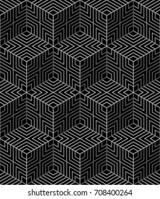 Black and white geometric seamless pattern