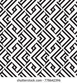 Black and white geometric seamless pattern. Simple regular background. Vector illustration