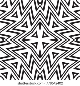 Black and white geometric seamless pattern. Simple regular background. Vector illustration