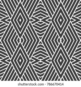 Black and white geometric seamless pattern. Simple regular background. Vector illustration