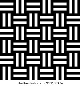 Black and white geometric seamless patterns.
