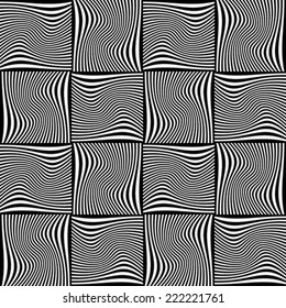 Black and white geometric seamless patterns.
