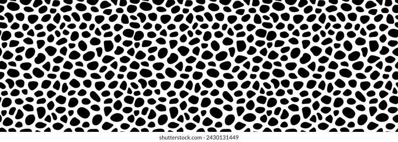 Black and white geometric seamless patterns vector illusatration. Irregular shapes repeated backdrop for web tiles, science and interior designs. voronoi line polygonal cells template background