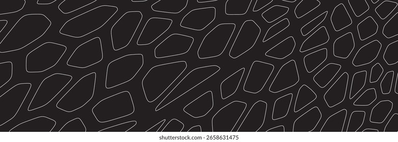 Conjunto de vetores de padrões contínuos geométricos preto e branco. Formas irregulares pano de fundo repetido para web azulejos, ciência e desenhos de interiores.