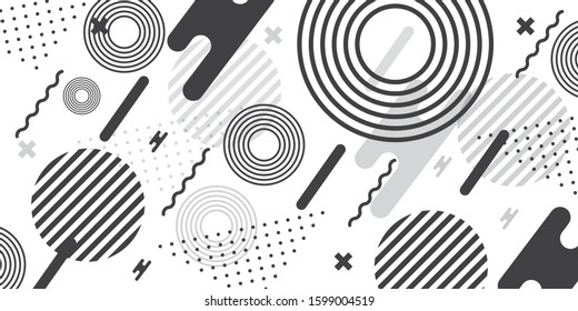 black and white geometric shapes background