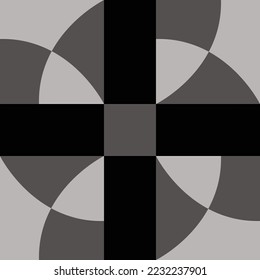 black and white geometric shapes illustration